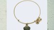 Alex and Ani Sea Shell Charm Russian-Gold Expandable Bangle Bar Bracelet