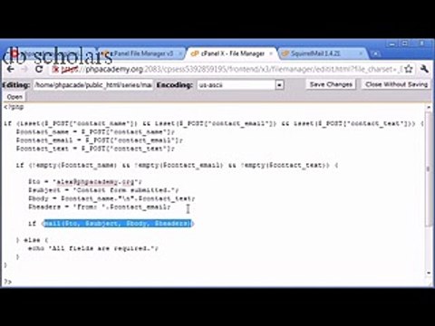 PHP Lecture (102) Creating a Simple Contact Form Part 3