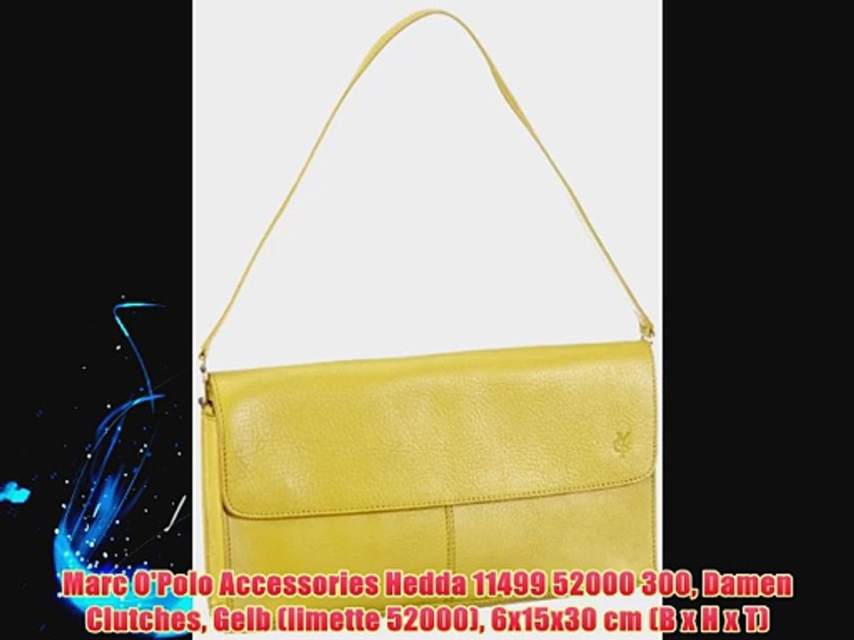 Marc O'Polo Accessories Hedda 11499 52000 300 Damen Clutches Gelb (limette 52000) 6x15x30 cm