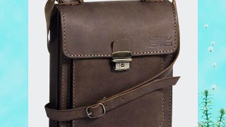 Mika Messenger / Herrentasche Leder 21 cm braun-matt