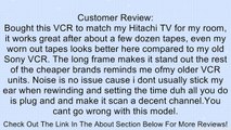 Hitachi VTFX665A 4-Head Hi-Fi VCR Review