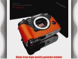 Gariz Genuine Leather XS-CHXT1OR Camera Metal Half Case for Fuji Fujifilm X-T1 XT1 Orange