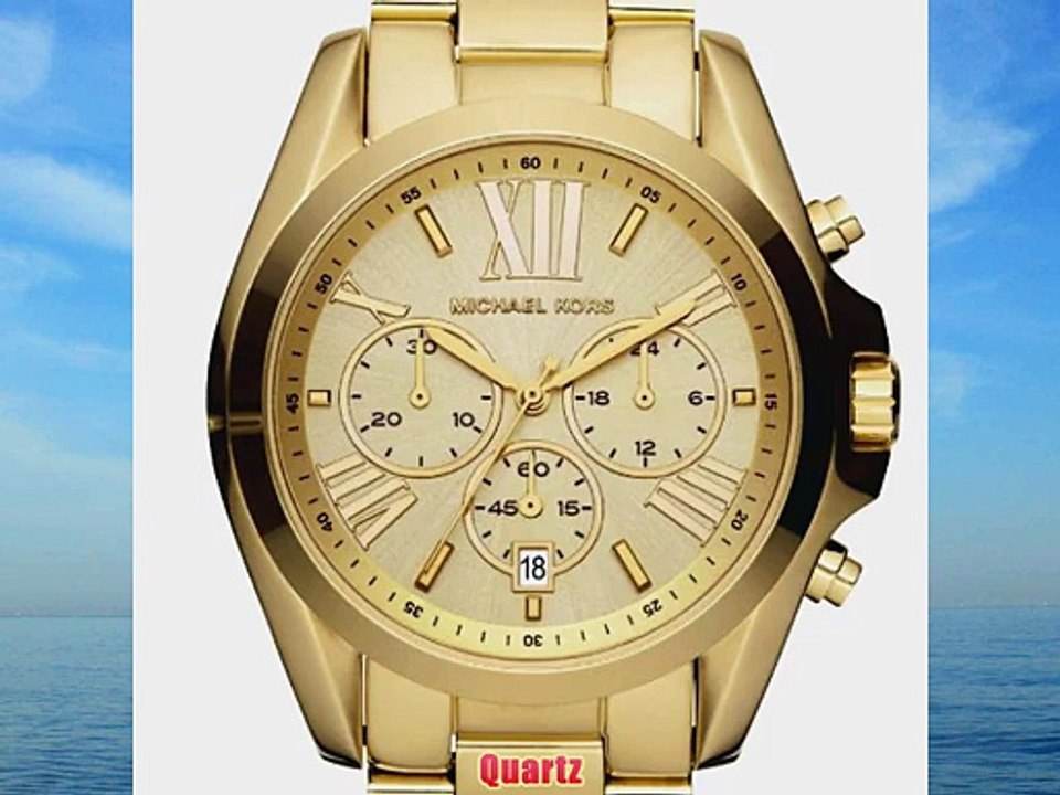 Michael Kors Damen-Armbanduhr XL Bradshaw Chronograph Quarz Edelstahl beschichtet MK5605