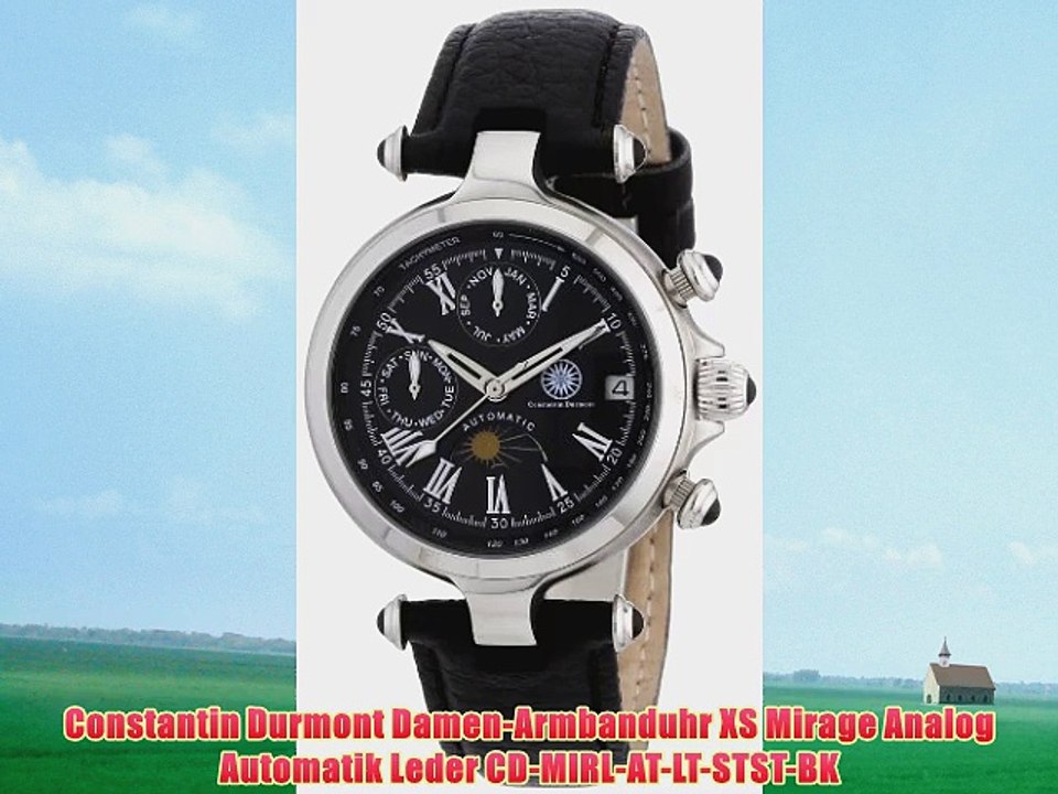 Constantin Durmont Damen-Armbanduhr XS Mirage Analog Automatik Leder CD-MIRL-AT-LT-STST-BK