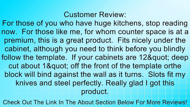 Wusthof 8001 Under-Cabinet-Swinger Knife Storage Block Review