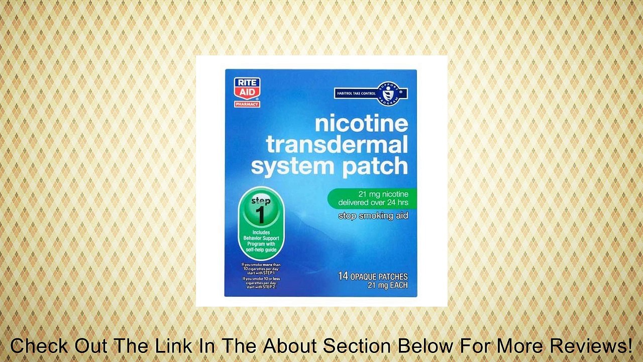 Rite Aid "Habitrol Take Control" Nicotine Transdermal System Patch ~ Step 1, 21 MG, Box of 14 opaque Stop Smoking patches Review