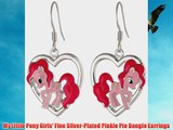 My Little Pony Girls' Fine Silver-Plated Pinkie Pie Dangle Earrings