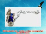 Miki Sayaka blue ring   necklace set Soul Gem magical girl Madoka TM Magica