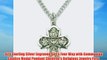 .925 Sterling Silver Engraved Girl's Four Way with Communion Chalice Medal Pendant Children's