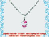 Cupcake children's necklace - matching ring and earrings available also other colour options