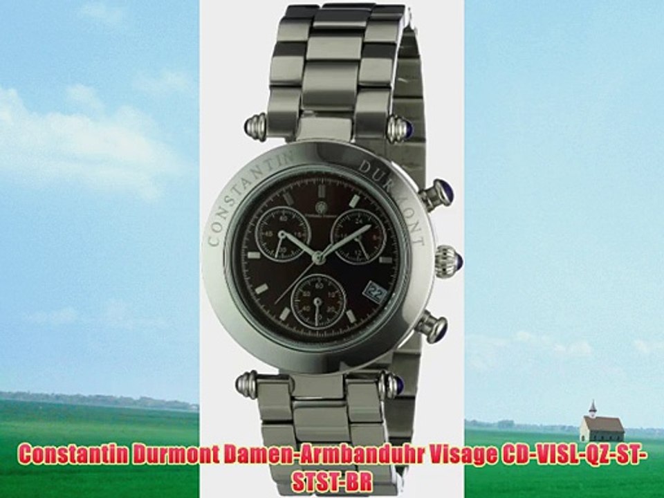 Constantin Durmont Damen-Armbanduhr Visage CD-VISL-QZ-ST-STST-BR