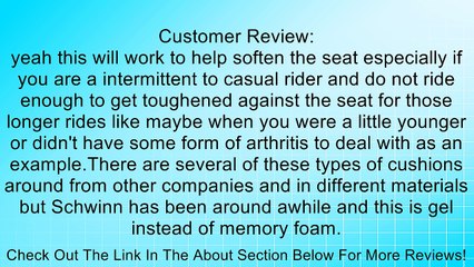 Schwinn Adult Exercise Bike Seat Cover Review