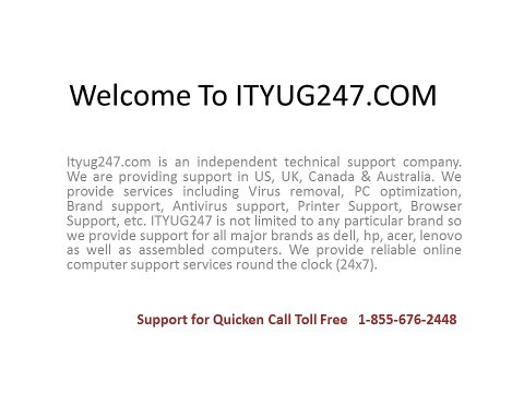 Quicken Technical Support Number +1-855-676-2448