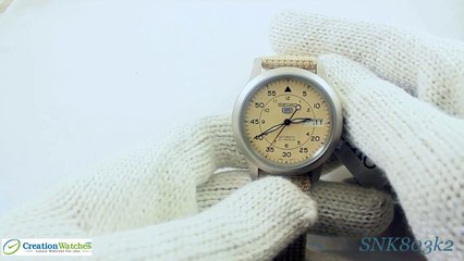 Seiko 5 Military Automatic Mechanical Self Winding Nylon Strap Men's Watch SNK803K2 SNK803
