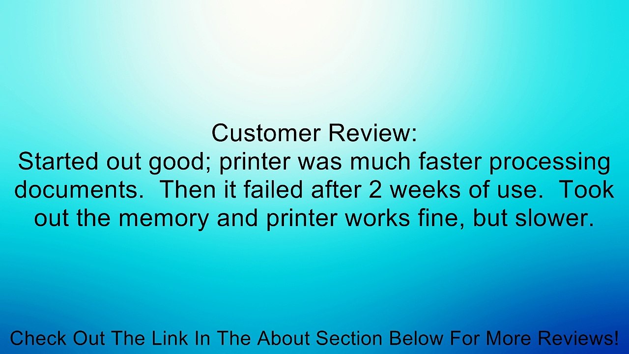 Memory Upgrades 16MB Edo Dimm (100 Pin) 60ns HP Laserjet 1100 Series Review