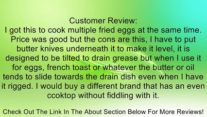 Presto 07037 Jumbo Cool Touch Electric Griddle, Black Review