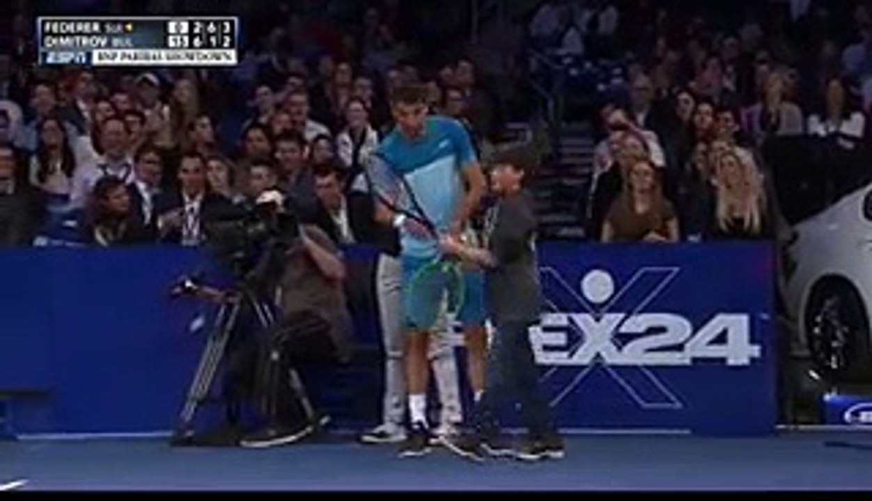 Roger Federer Challenged by a kid and lost a point