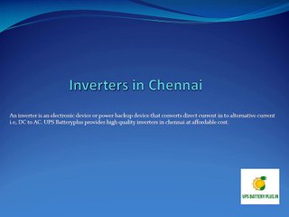 Inverters in chennai