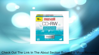Maxell 630011 700MB 80 Minute CD-RW (10pk Case) Review