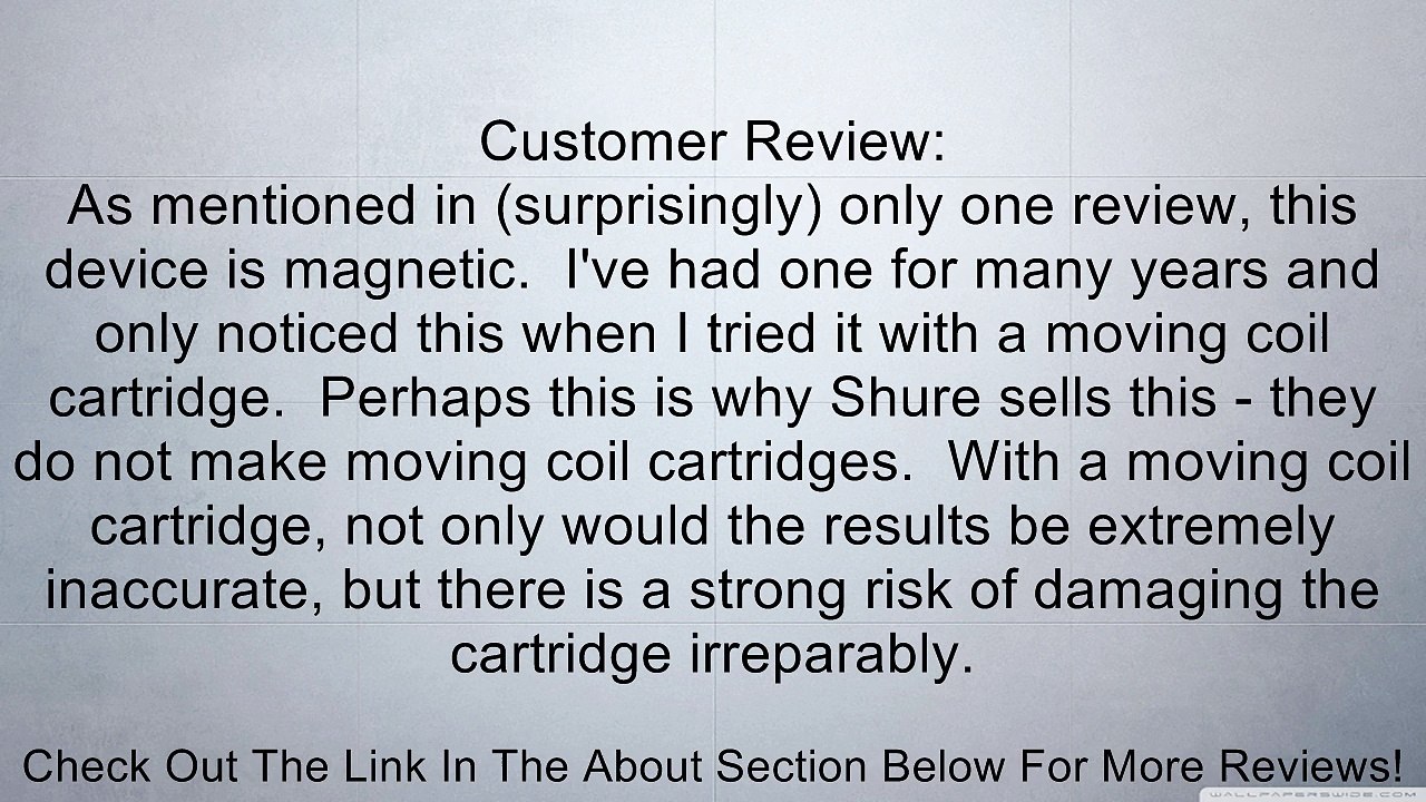 Shure SFG-2 Stylus Tracking Force Gauge Review