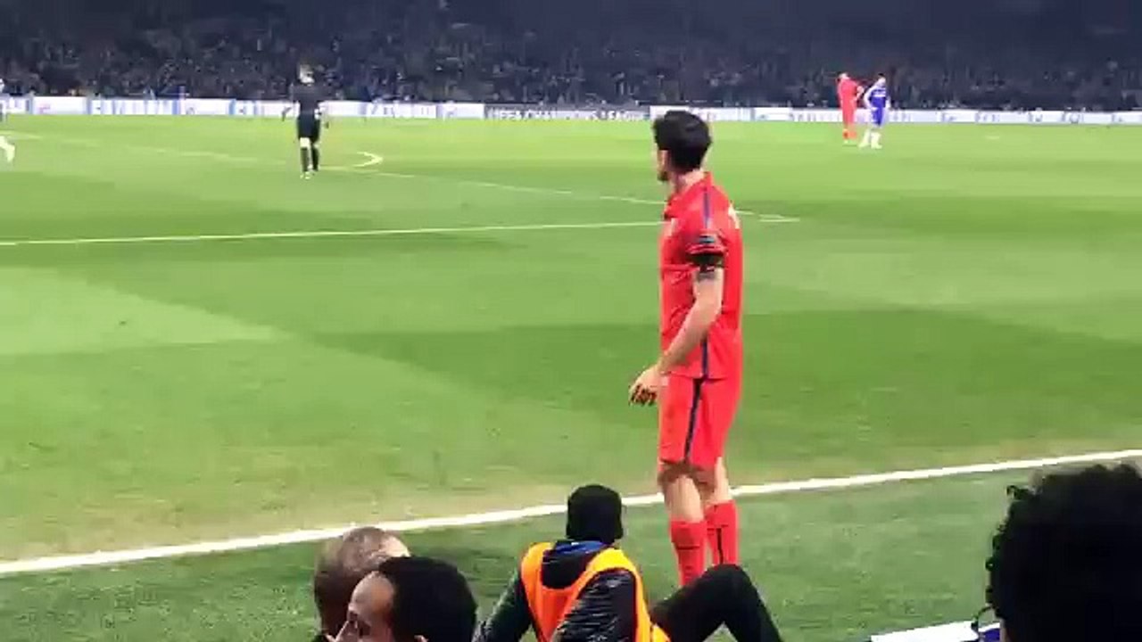 But de Thiago Silva vu des tribunes (Chelsea-PSG)
