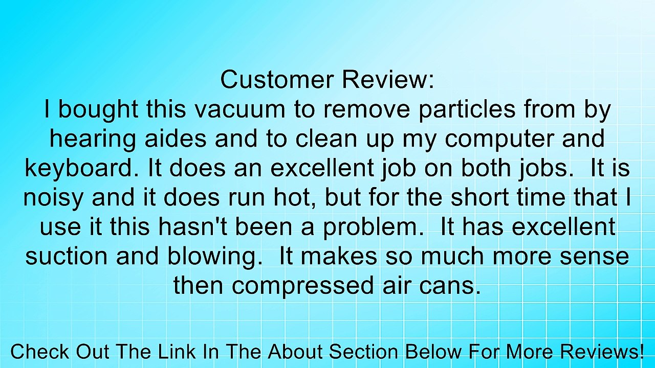 Metro Vacuum MDV-1BA DataVac Pro 4.5-AMP Computer Vac/Blower Review