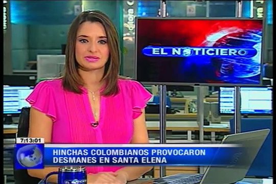 Hinchas colombianos provocaron desmanes en Santa Elena