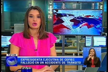Ex-presidenta ejecutiva de Cofiec falleció en un accidente de tránsito