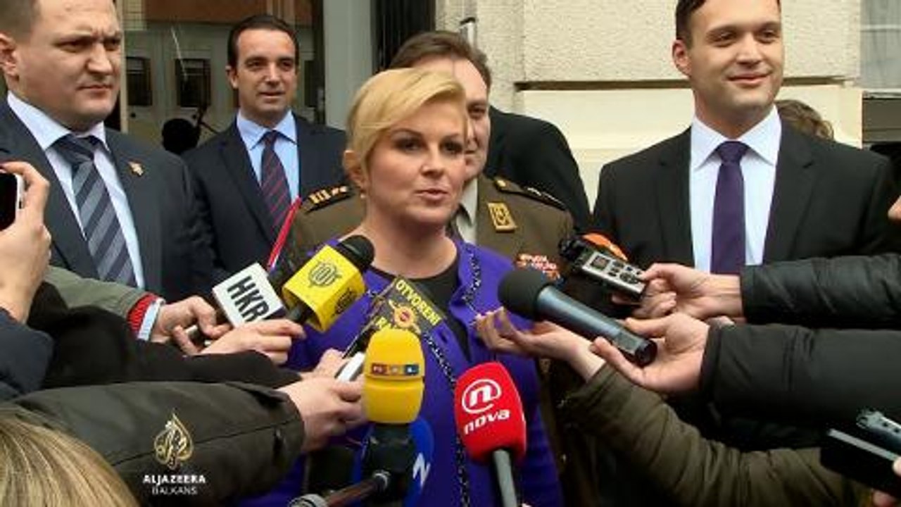 Prvi susret predsjednice i premijera Hrvatske