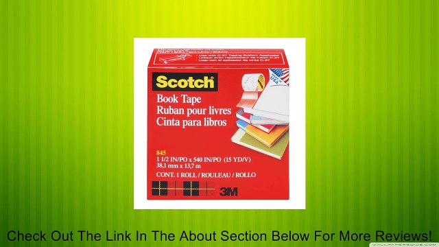 Scotch(R) Book Tape 845, 1-1/2 Inches x 15 Yards Review