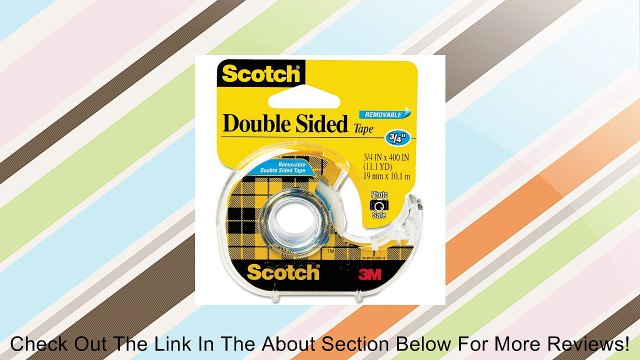 Scotch® Removable DoubleSided Tape 3/4 inch x 400 inches Dispenser (667) Review