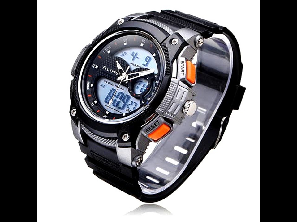 Alike AK1396 Sport Date Chronograph Alarm Black Men Wrist Watch