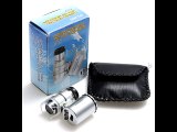 Mini Pocket LED 60X Microscope Magnifier Loupe Jewelry