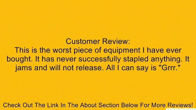 Swingline Portable Electric Stapler (S7048200A) Review