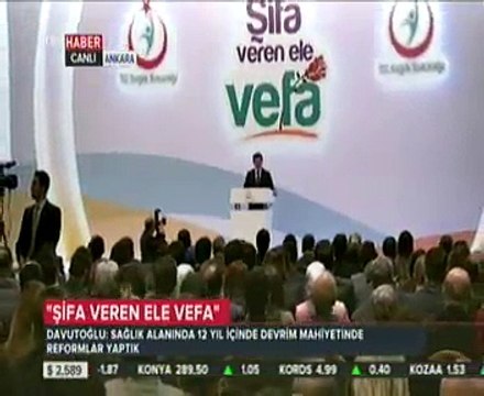 Sayın Davutoğlu'nun Şifa Veren Ele Vefa Programı Konuşması