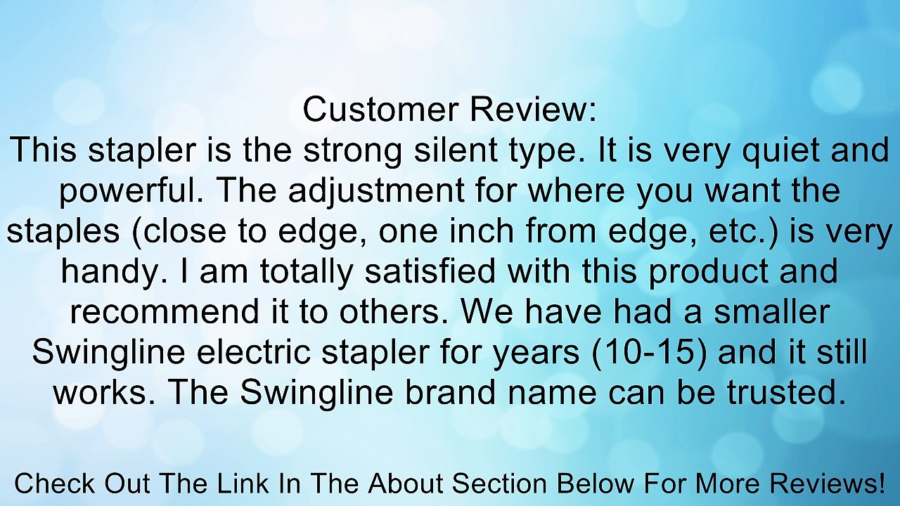 Swingline Cartridge Electric Stapler Zephyr (S7069008B) Review