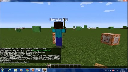 Download Video: Minecraft- Como invocar o Herobrine com blocos de comando