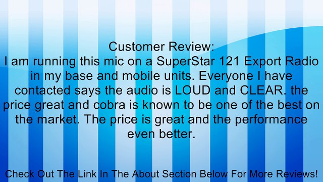 Cobra HG M77 Highgear Noise-Cancelling CB Microphone Review