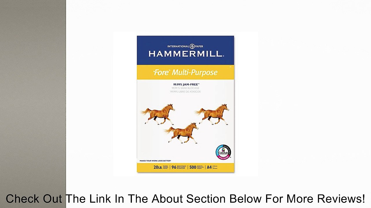 Hammermill Fore MP, 20lb, A4 Size 210mm x 297mm (8-3/10" x 11-7/10"), 96 Bright, 500 Sheets/1 Ream (103036) Review