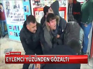 Şanlıurfa'da Berkin Elvan eyleminde arbede eylemcinin ellerini tekmeleyip yüzünü tuttular