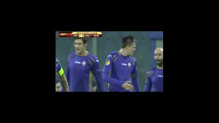 Josip Iličić goal - AC Fiorentina vs AS Roma 1-0 /  12-03-2015