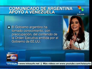 Apoya Argentina a Venezuela frente a nuevas sanciones de EE.UU.