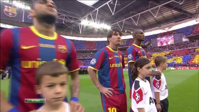 الشوط الاول برشلونة 3-1 مانشستر يونايتد - نهائي دوري ابطال اوروبا 2011