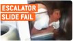 Girl Smashes Face On Escalator | Epic Fail