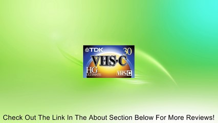 TC30EHG VHS-C Analog Videocassette Review