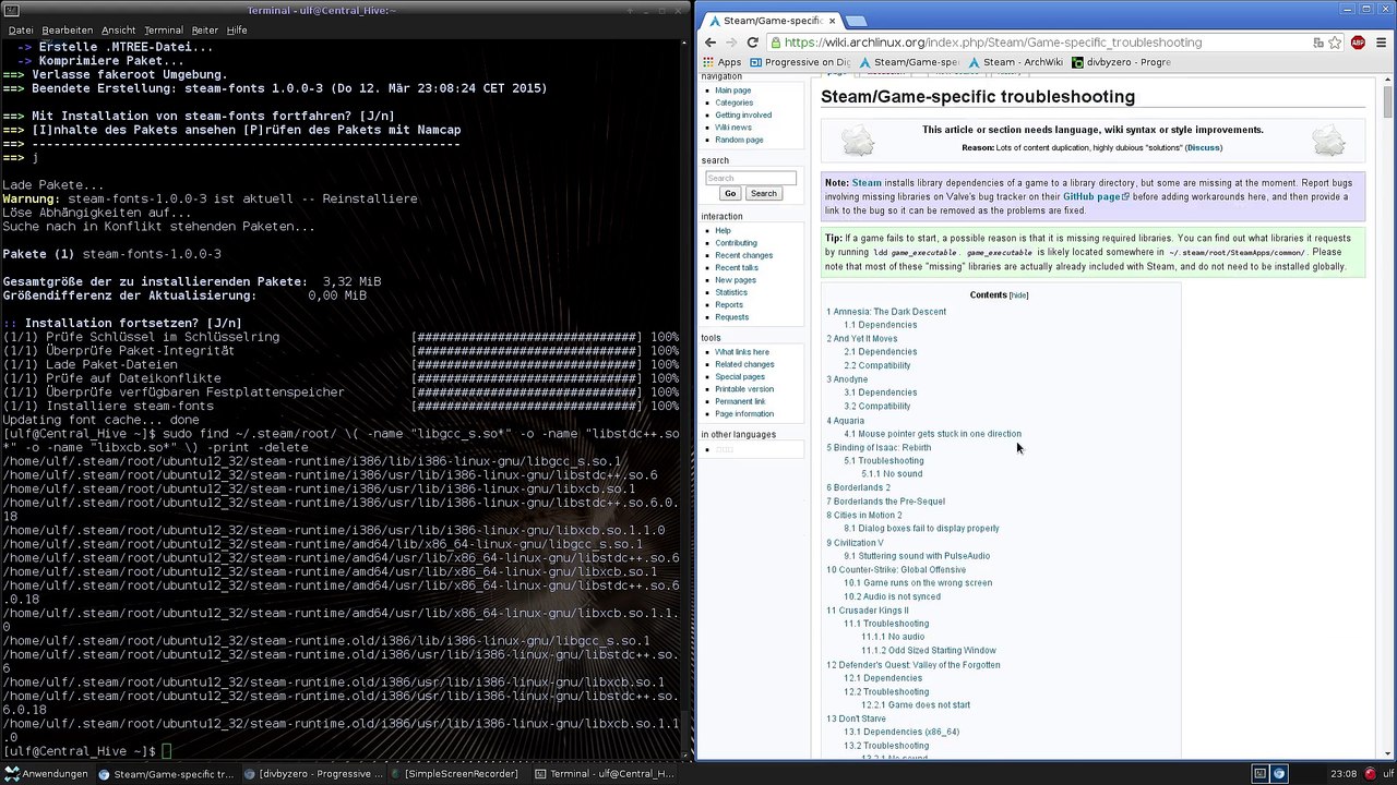 Arch Linux : HOWTO Install Steam & Witcher 2