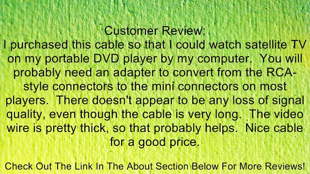 Cables To Go - 17916 - 25feet Value Series RCA-Type Audio Video Cable-Black (Discontinued by Manufacturer) Review