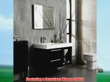Hudson Reed Console Wall Mounted 1000mm Wide Wenge Finish Bathroom Vanity Unit With One Tap