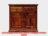 SOLID SHEESHAM WOOD SMALL COMPACT SIDEBOARD CUPBOARD CABINET