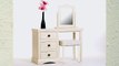 ABIGAIL CREAM PAINTED DRESSING TABLE WITH MIRROR AND STOOL